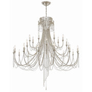 Crystorama Arcadia ARC-1929-SA-CL-MWP – 61 Inch – 28 Light – Chandelier – Antique Silver – Dry Rated
