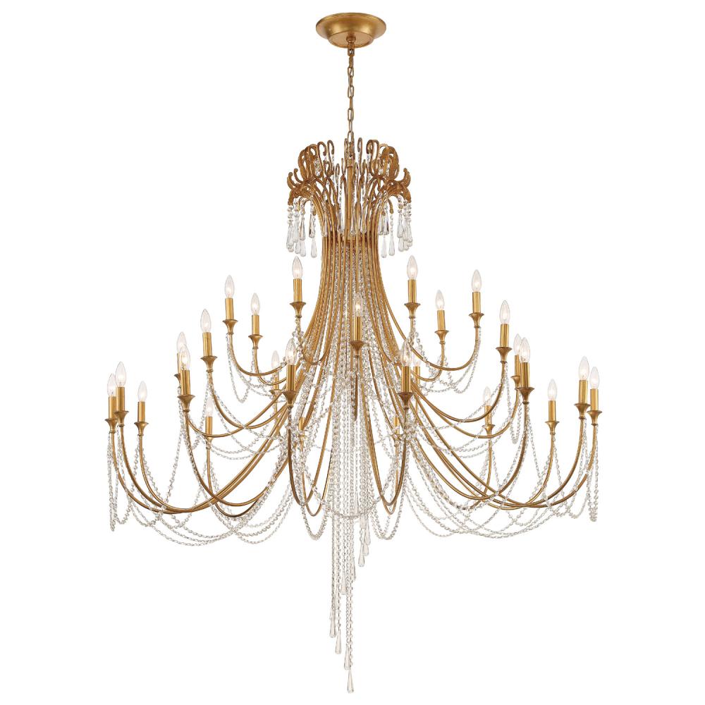 Crystorama ARCADIA ARC-1929-SA-CL-MWP Chandelier Contemporary - Antique Silver