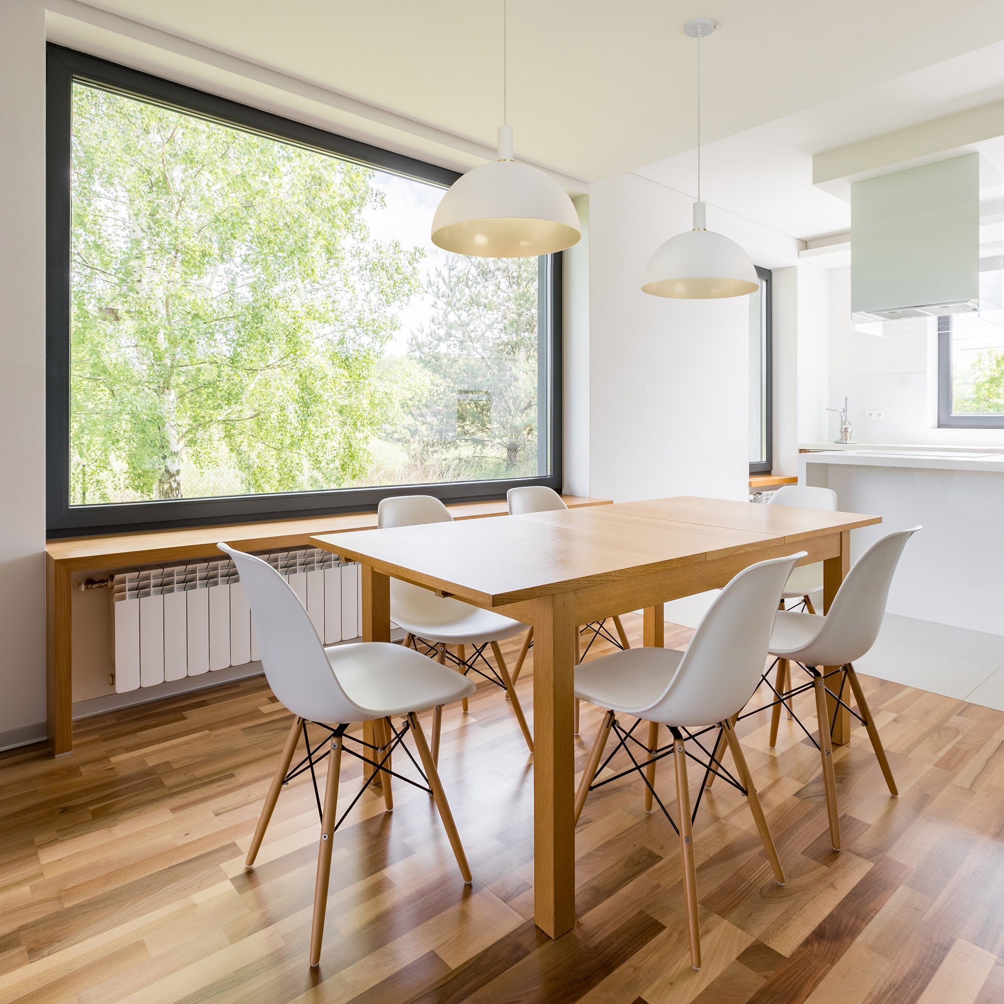 Archibald 24-in White With Gold Detail 1 Light Pendant