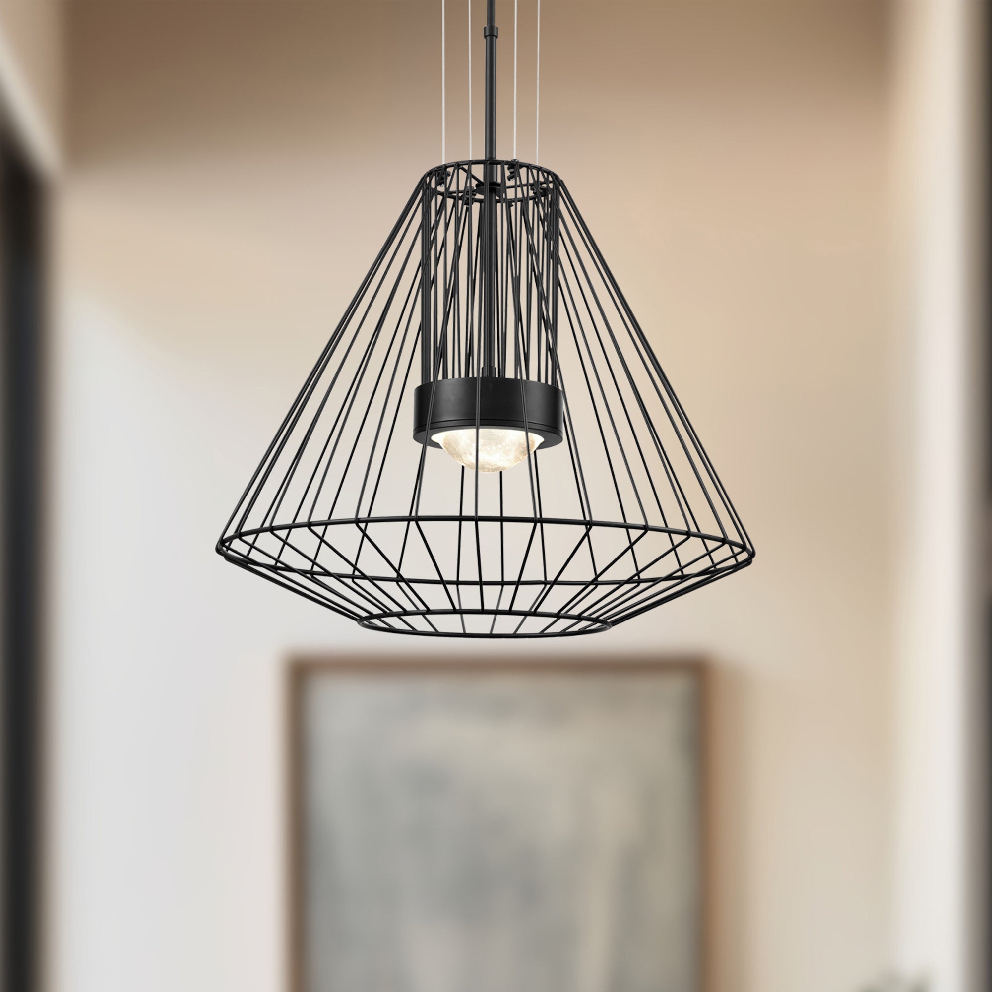 Arctic 20-in Black LED Exterior Pendant