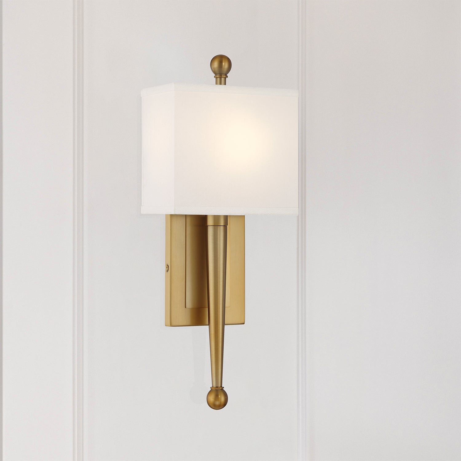 Crystorama Ardson ARD-832-VG – 7 Inch – 1 Light – Sconce – Vibrant Gold – Damp Rated