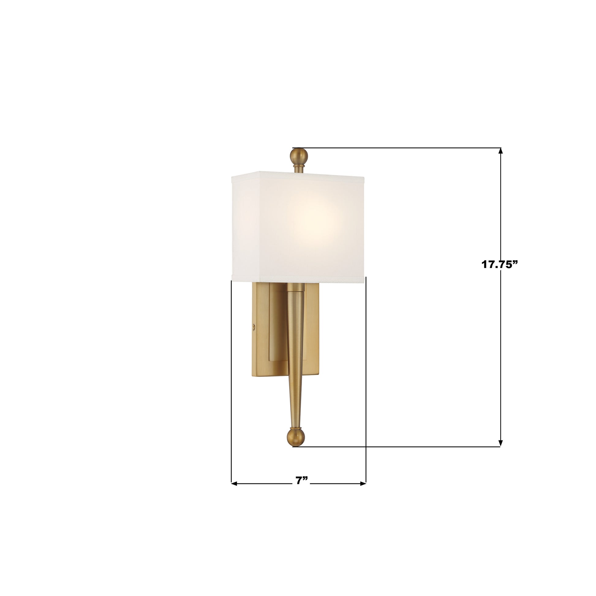 Crystorama Ardson ARD-832-VG – 7 Inch – 1 Light – Sconce – Vibrant Gold – Damp Rated