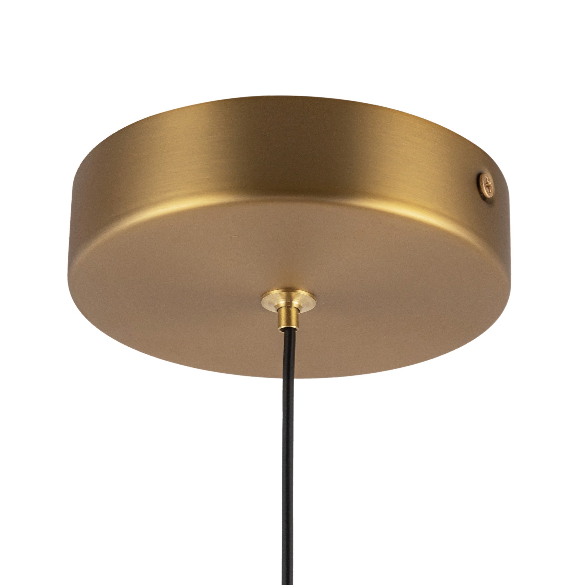 Arden 9-in Brushed Gold/Opal Glass LED Pendant