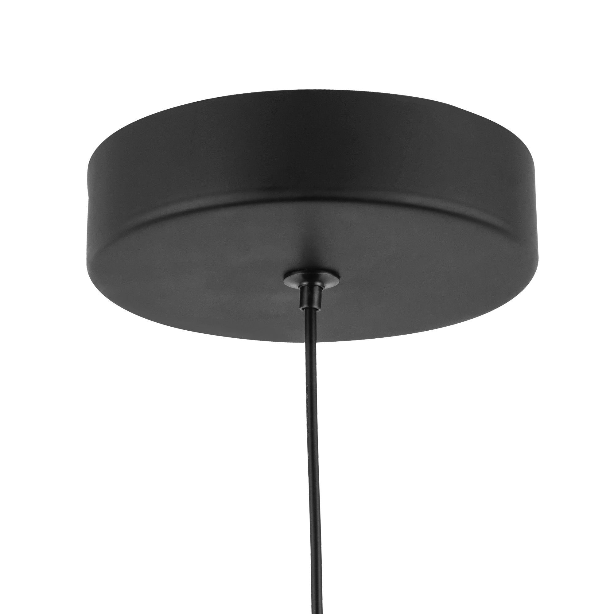 Arden 9-in Matte Black/Opal Glass LED Pendant