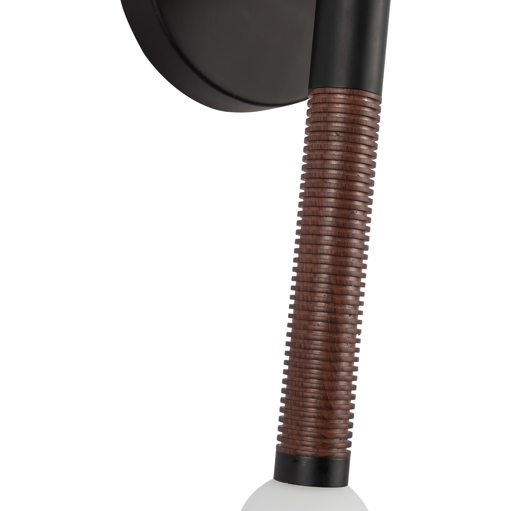 Arden 14-in Matte Black/Opal Glass LED Wall/Vanity Light