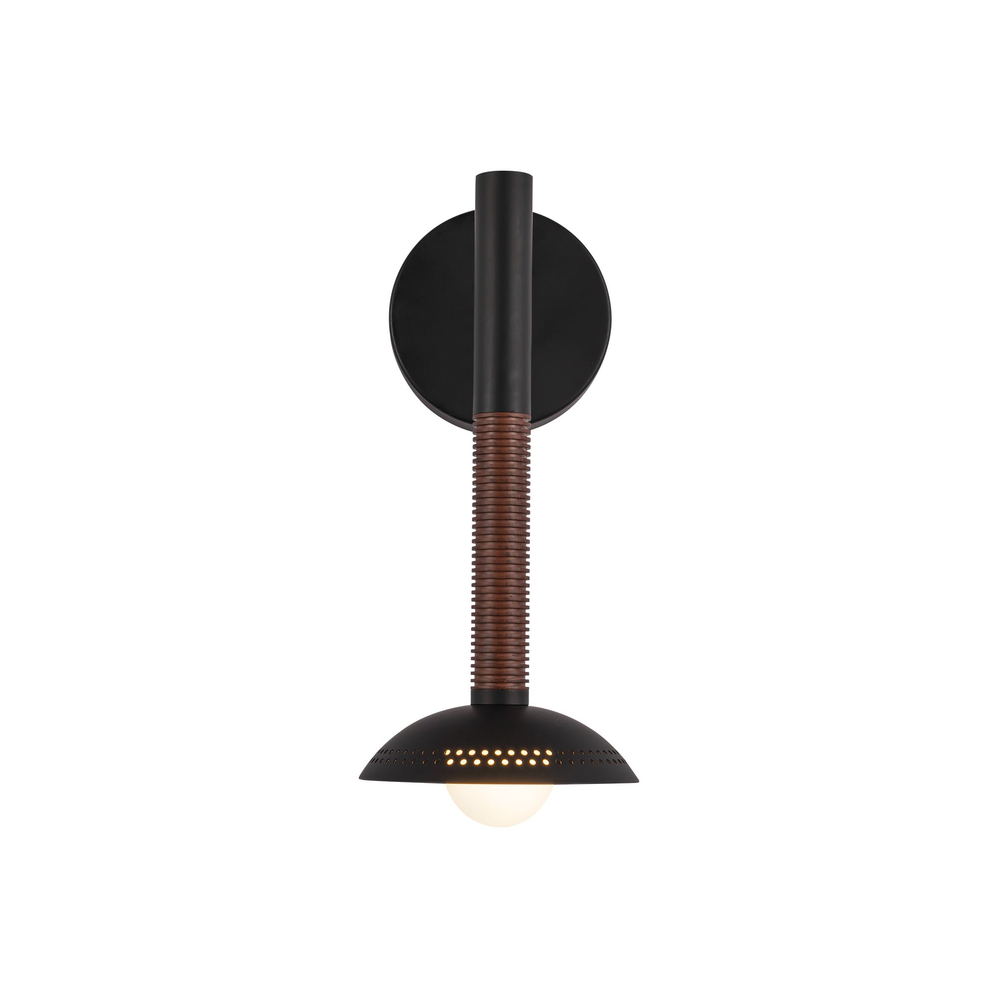 Arden 14-in Matte Black/Opal Glass LED Wall/Vanity Light