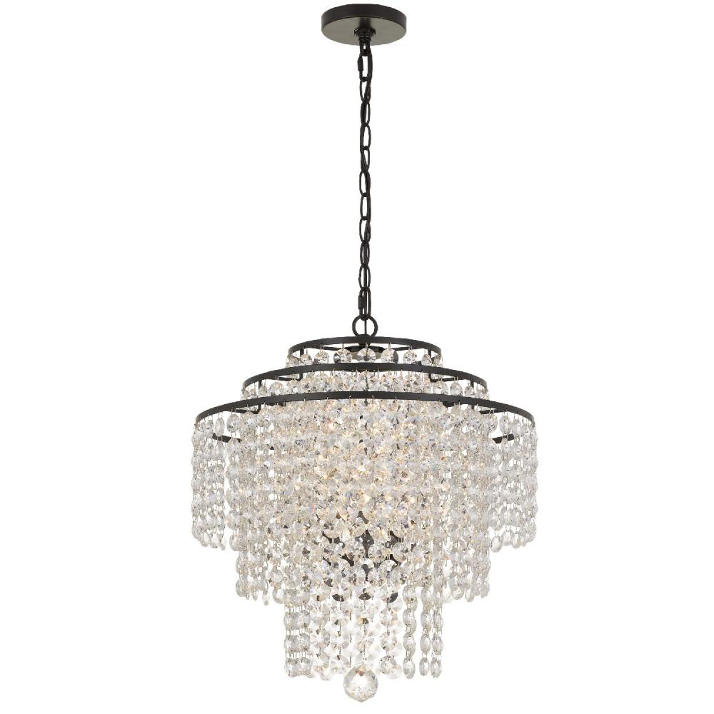 Crystorama ARIELLE ARI-304-DB-CL-MWP Chandelier Contemporary - Dark Bronze