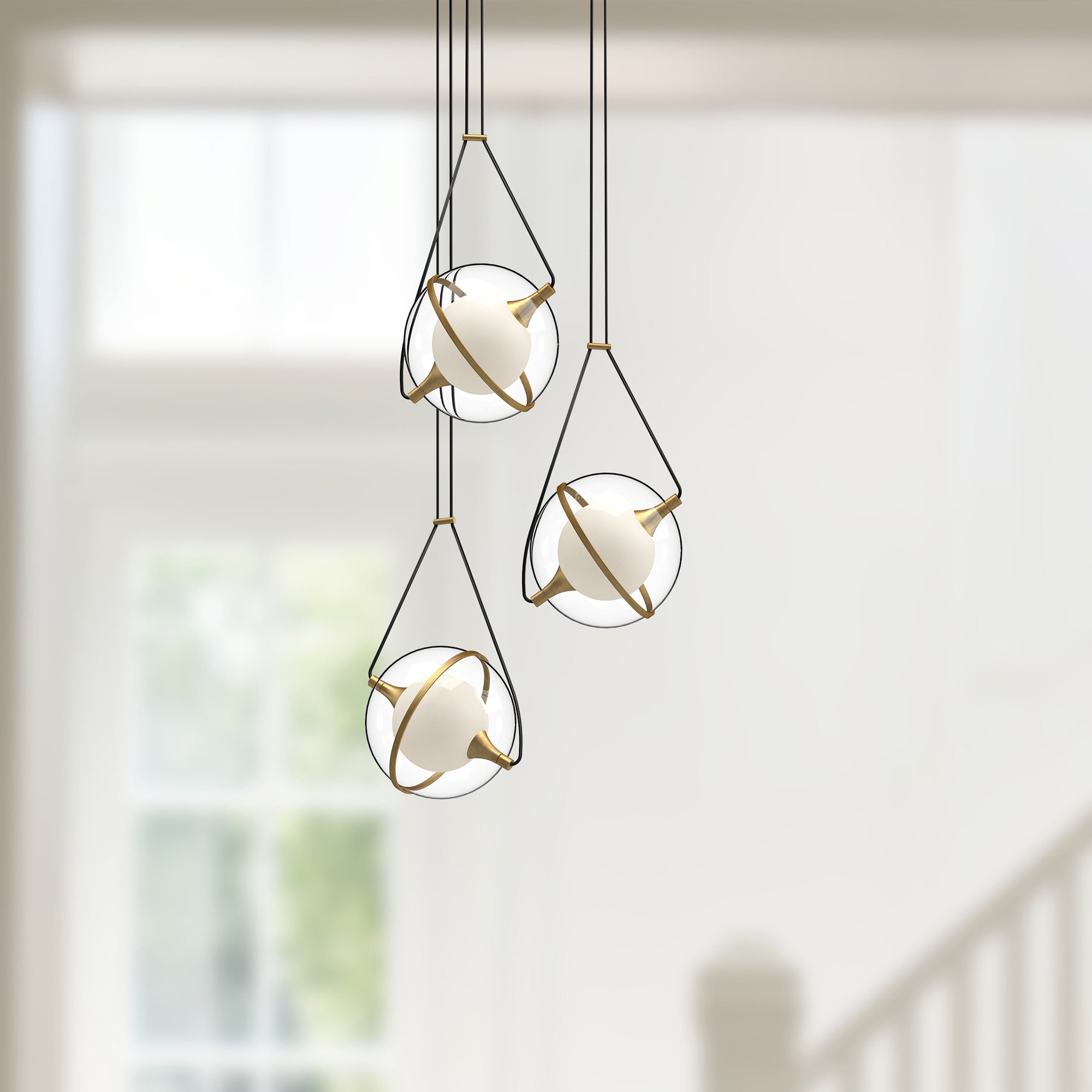 Aries 18-in Brushed Gold LED Chandeliers