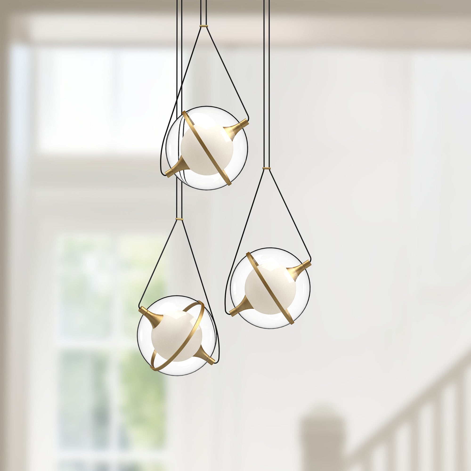Aries 28-in Brushed Gold LED Chandeliers