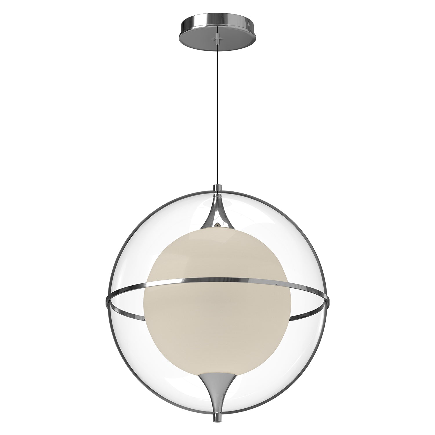 Aries 16-in Chrome LED Pendant
