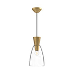 Arlo 7-in Brushed Gold/Clear Glass 1 Light Pendant