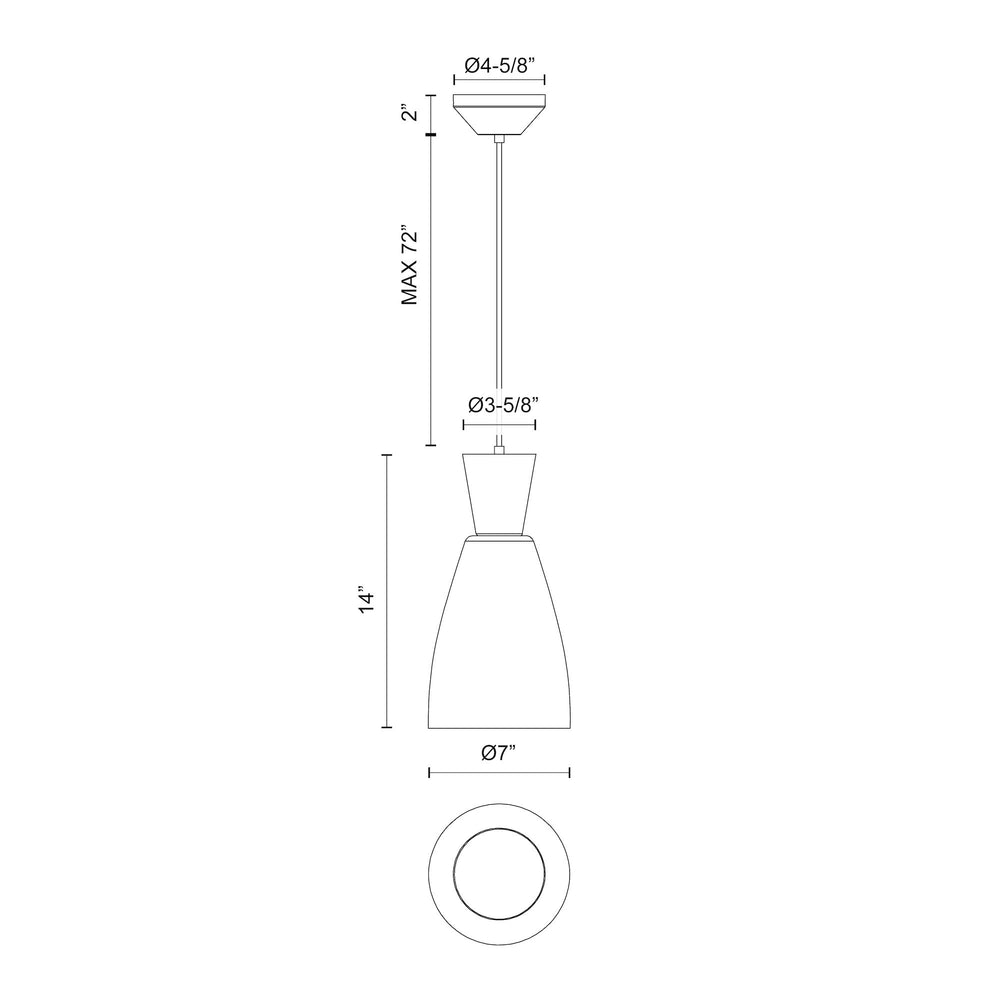 ALORA MOOD Lighting PD534007BGCL Pendant, 1 Light, Brushed Gold/Clear Glass