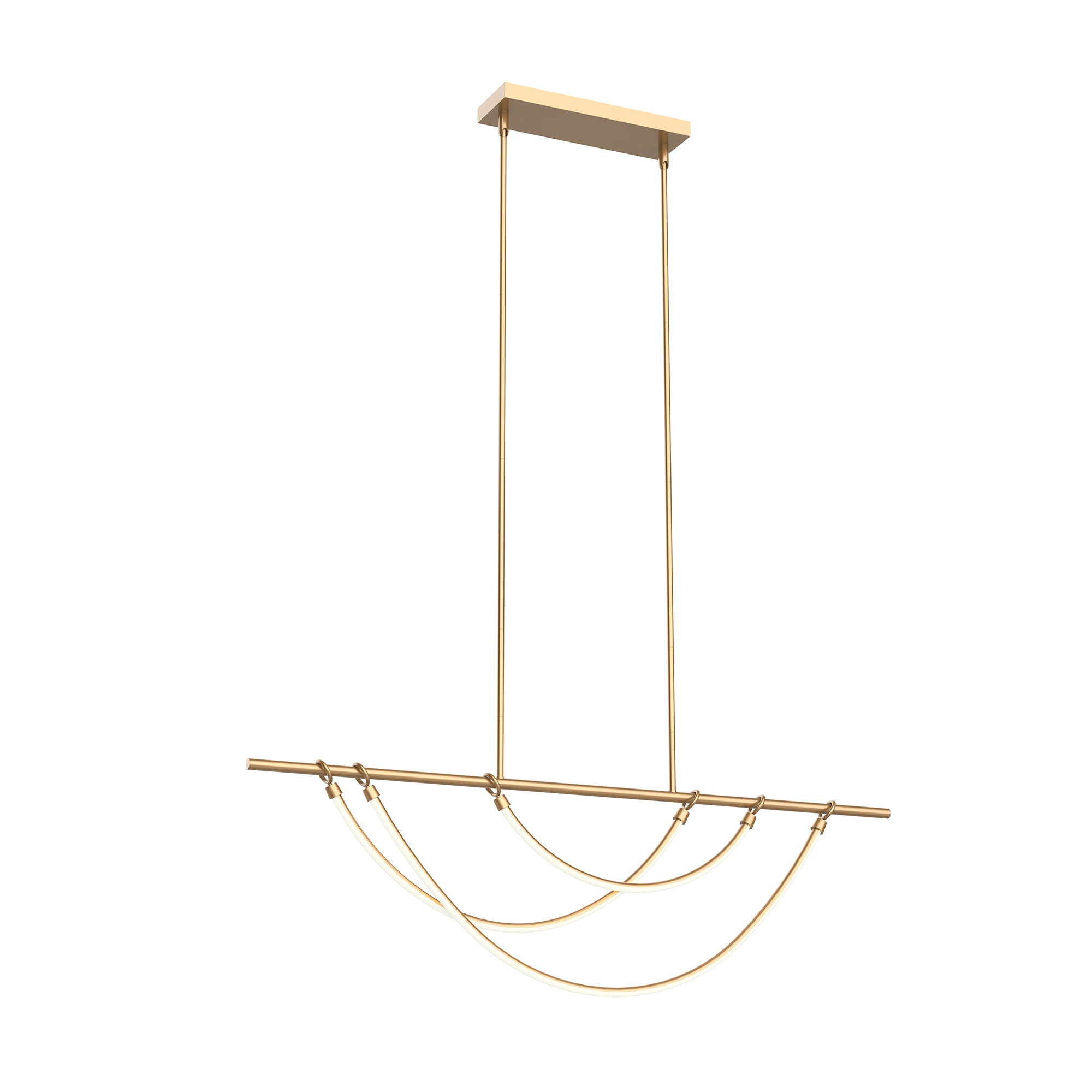 ALORA Lighting Aryas 48-in LED Linear Pendant, Vintage Brass