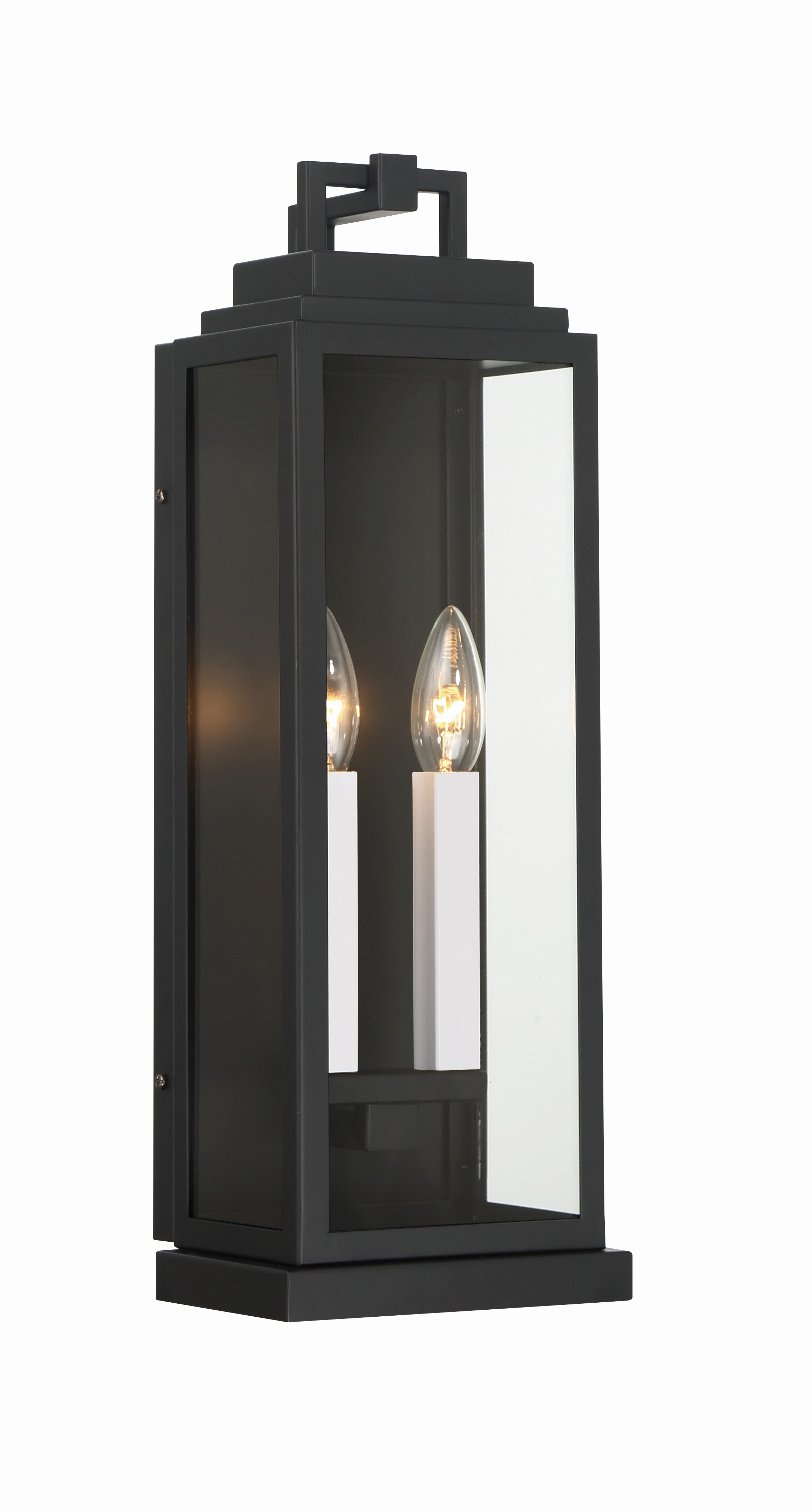 Aspen 2 Light Matte Black Outdoor Sconce