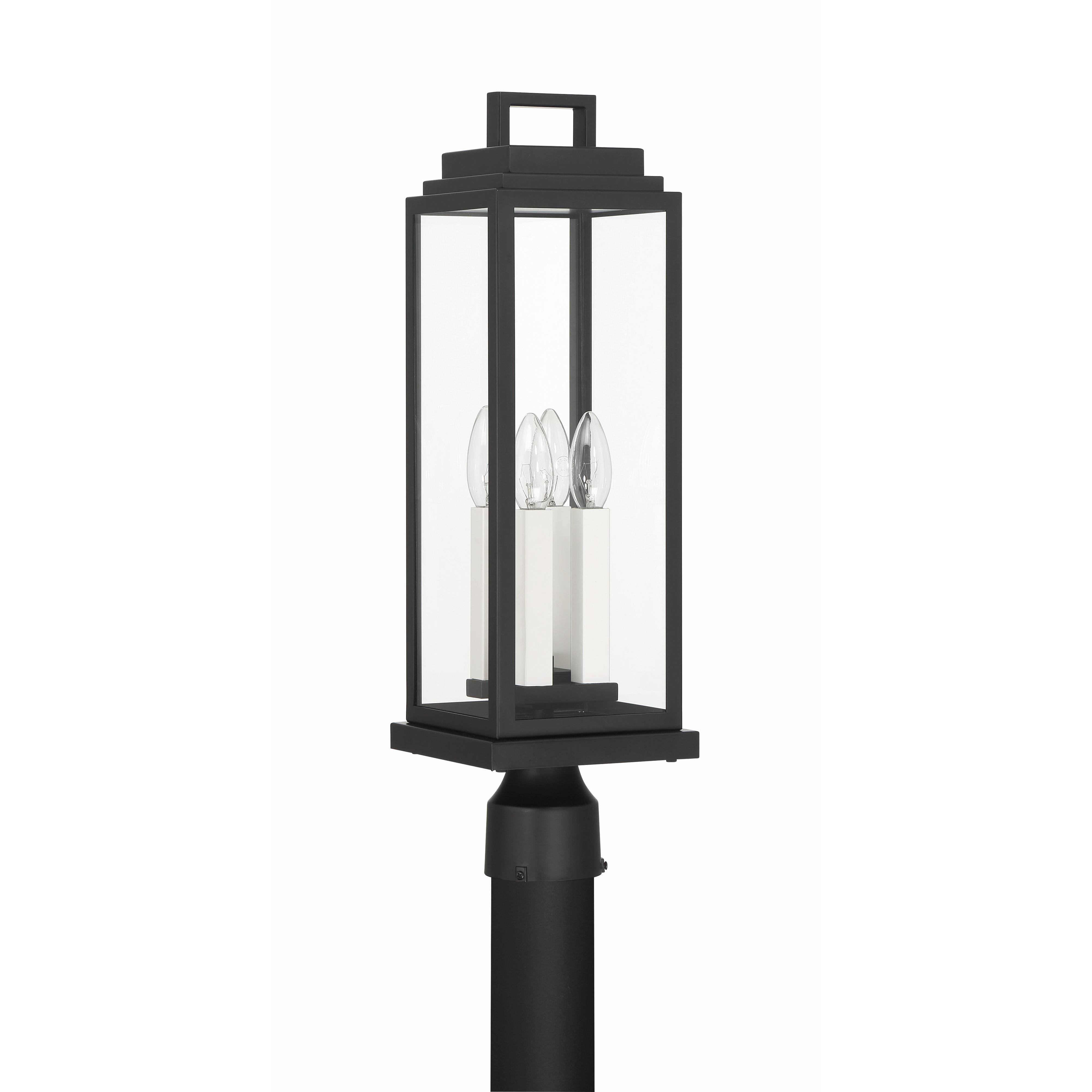 Crystorama Aspen ASP-8919-MK – 6.5 Inch – 4 Light – Outdoor – Matte Black – Wet Rated