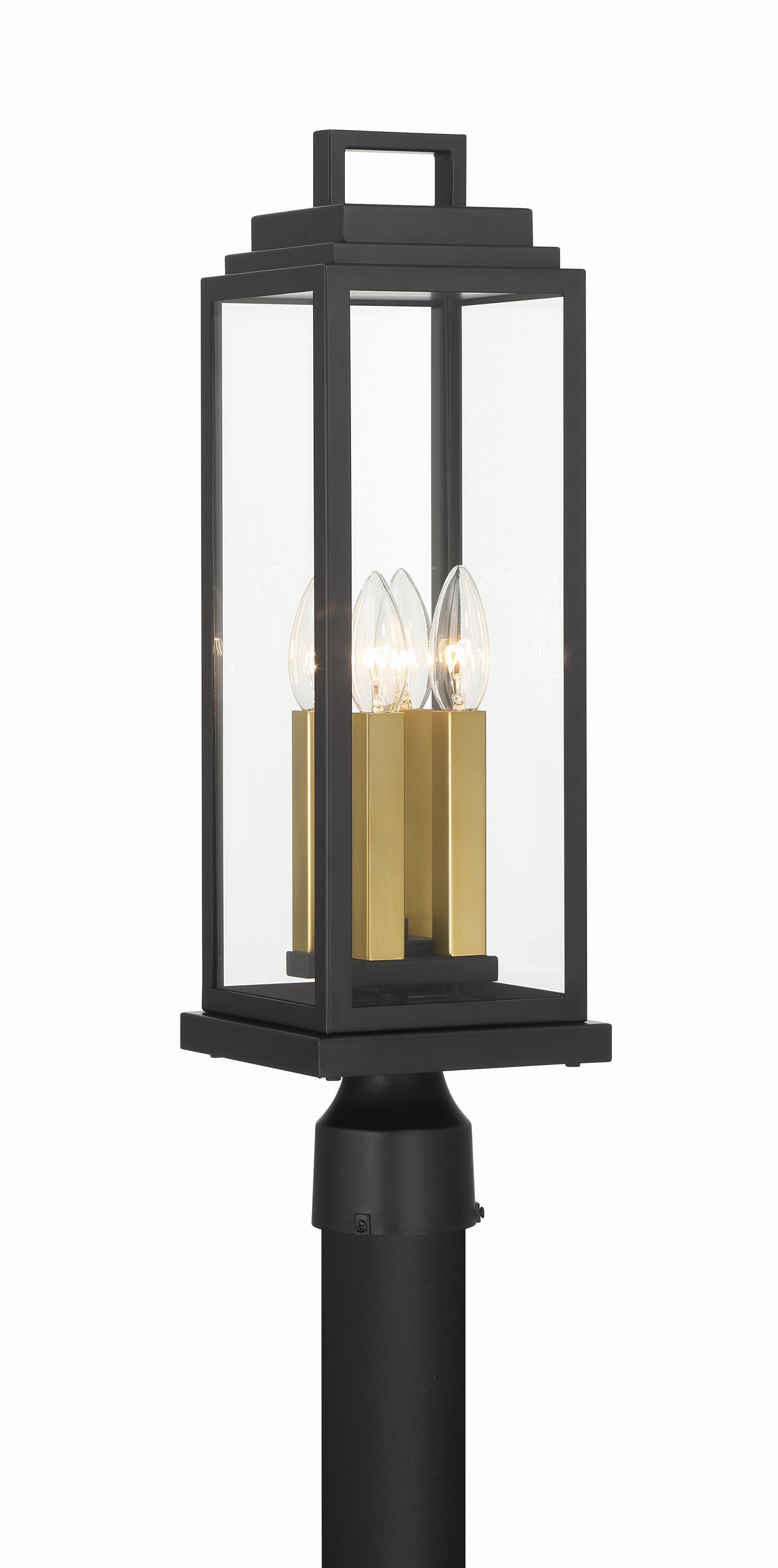 Crystorama Aspen ASP-8919-MK – 6.5 Inch – 4 Light – Outdoor – Matte Black – Wet Rated