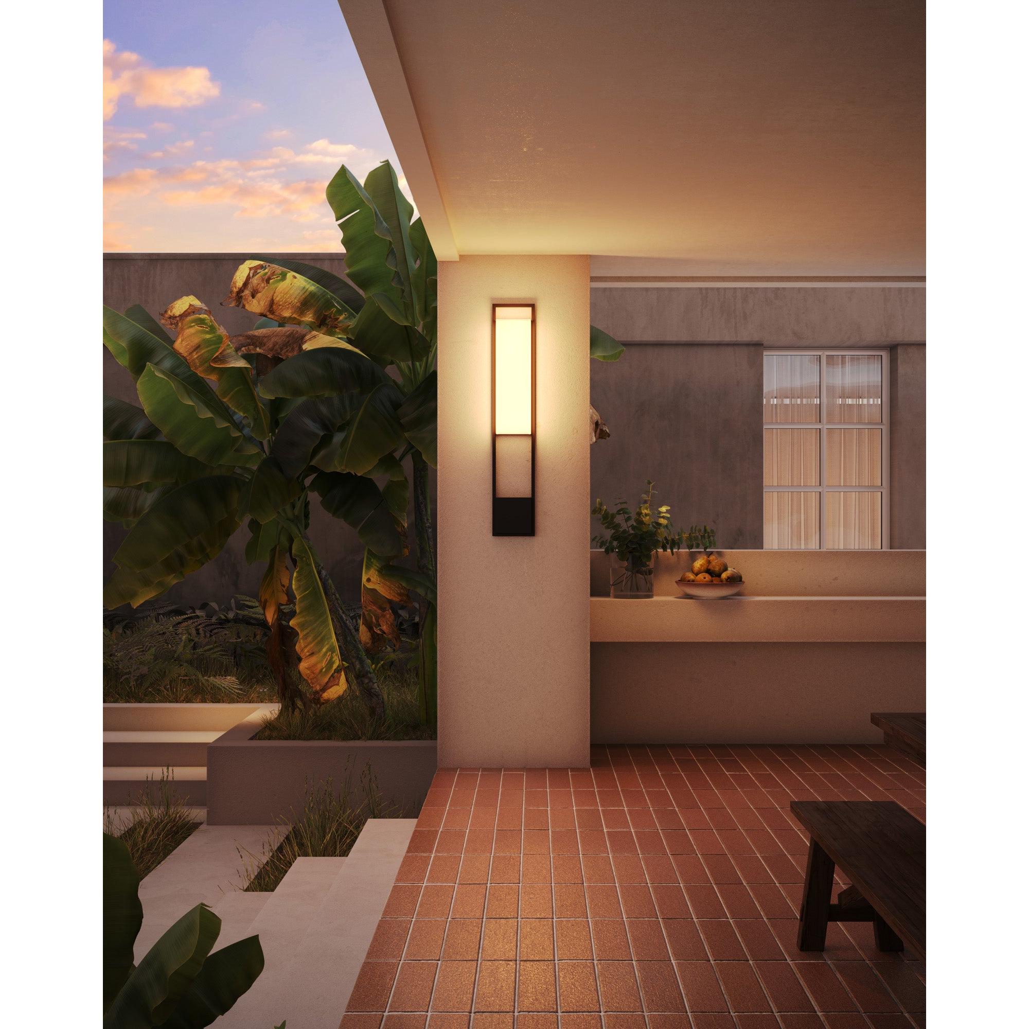 Aspen 33-in Black LED Exterior Wall Sconce