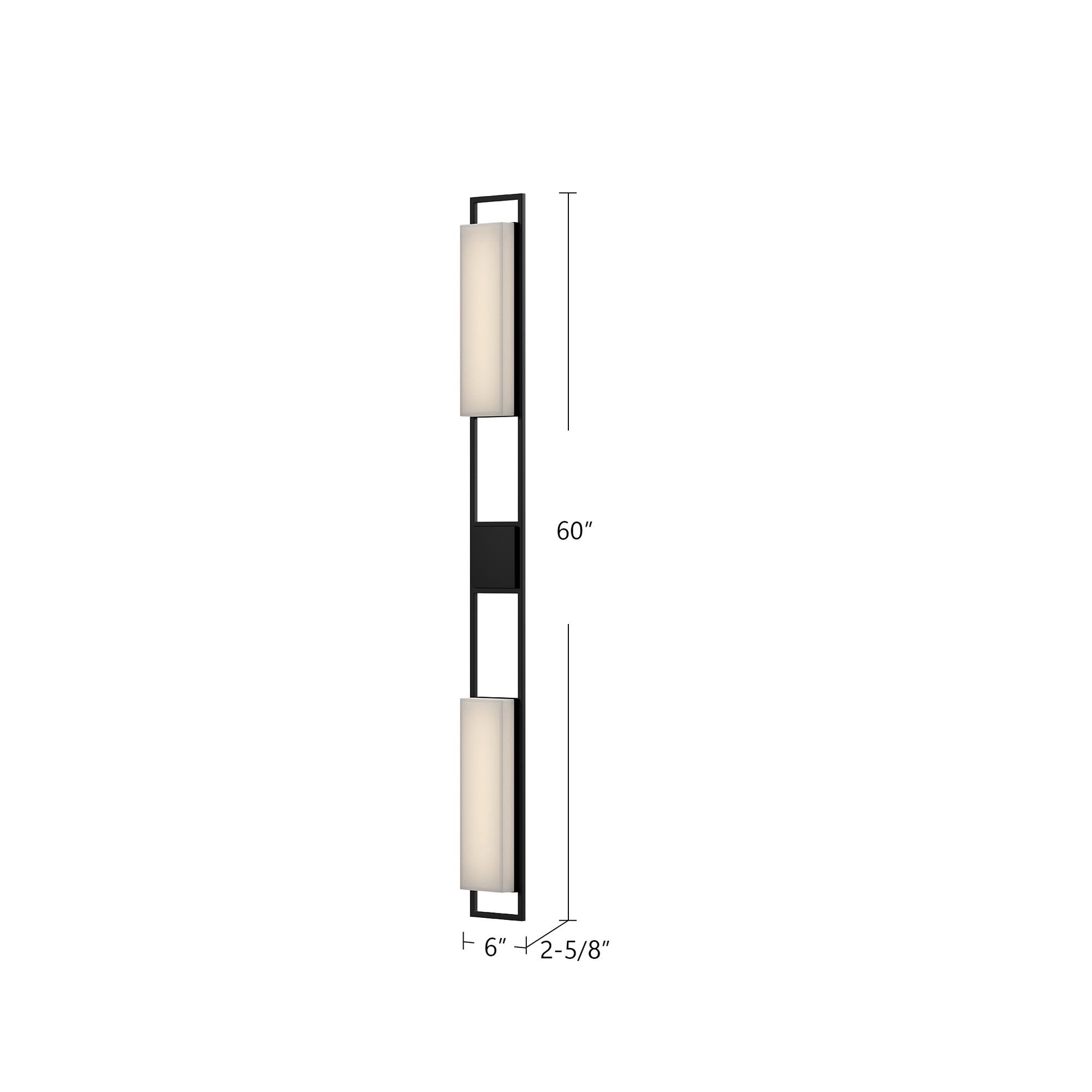Aspen 60-in Black LED Exterior Wall Sconce