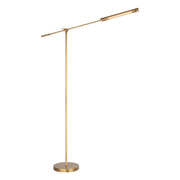Astrid 55-in Metal Shade/Vintage Brass LED Floor Lamp