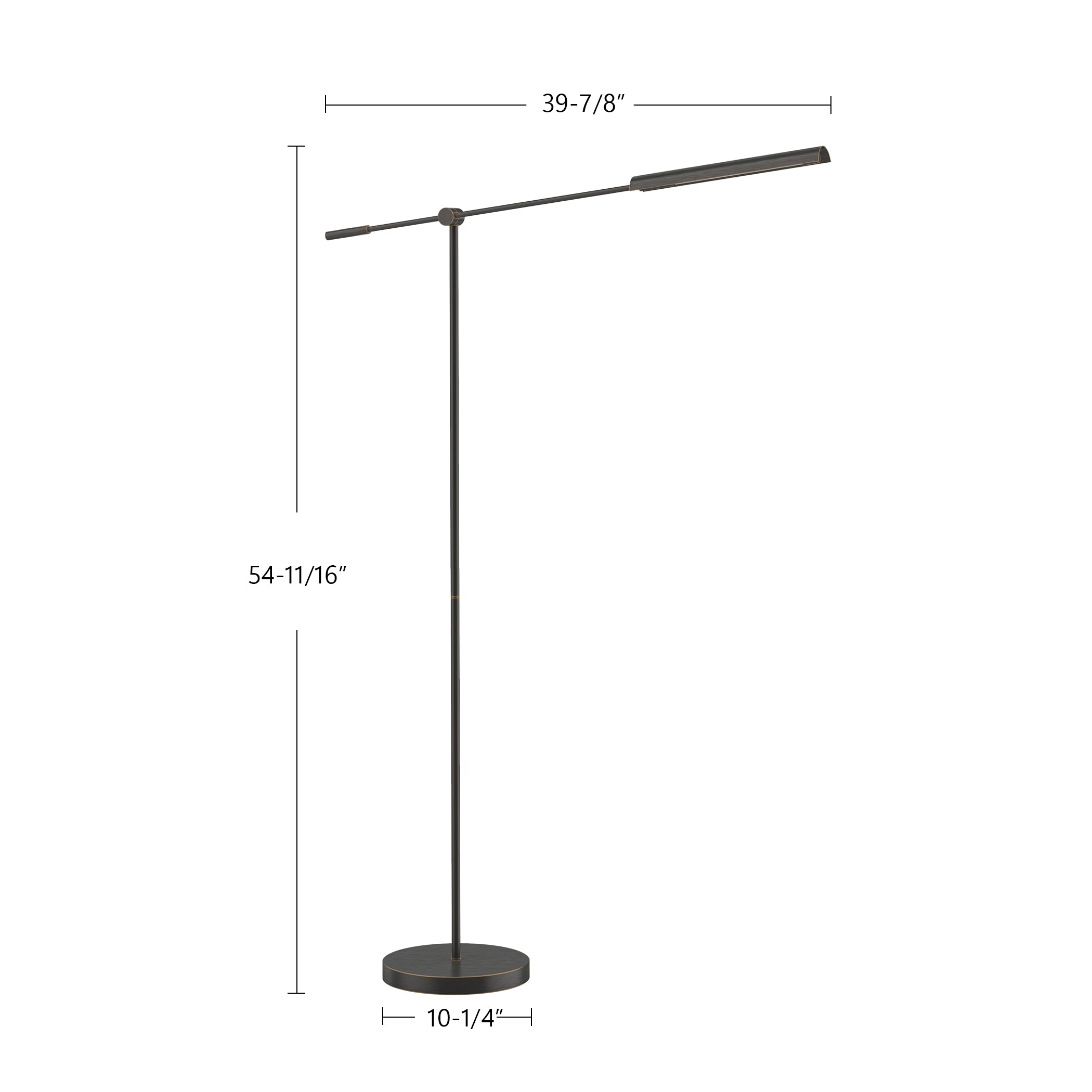 Astrid 55-in Metal Shade/Urban Bronze LED Floor Lamp