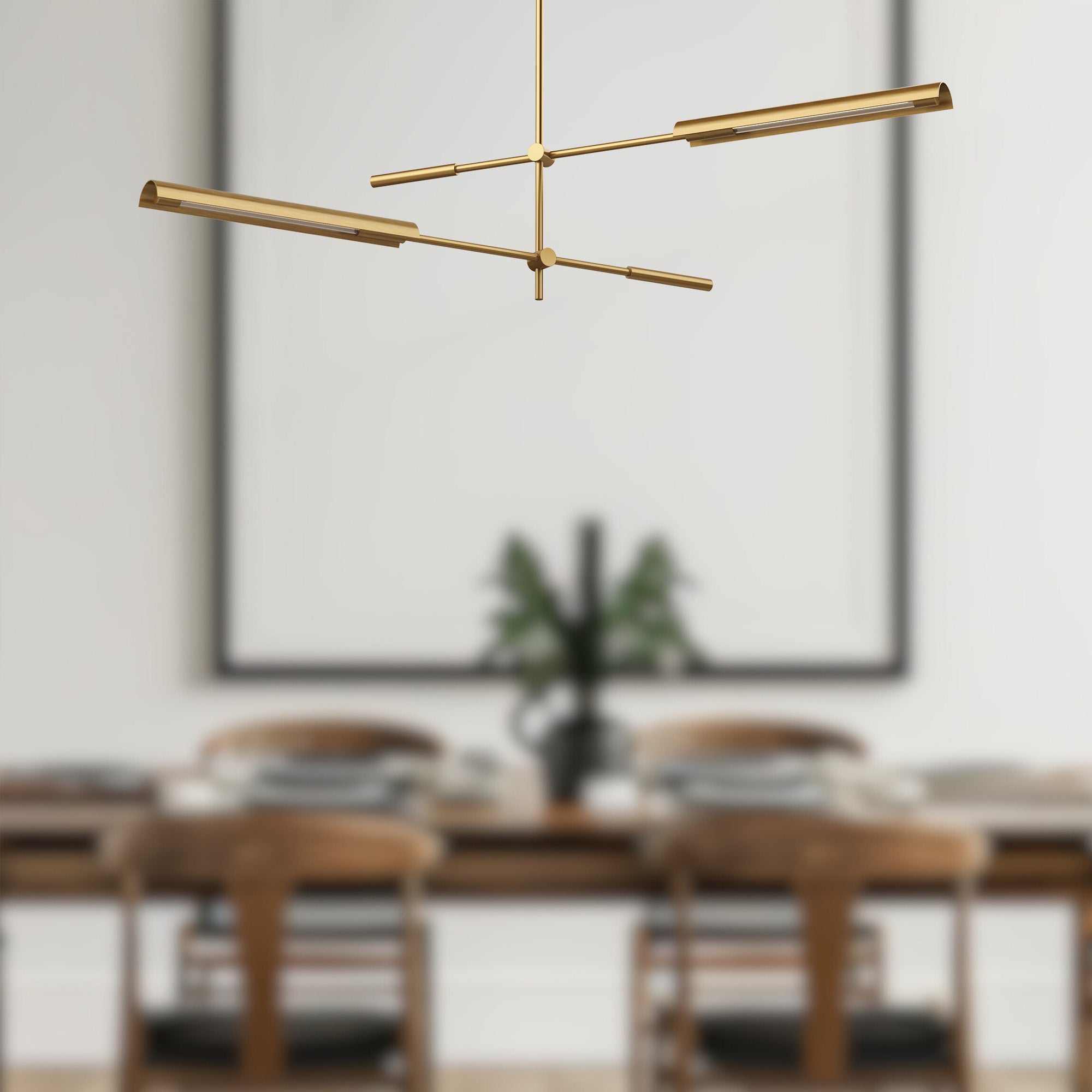 Astrid 2 Head Metal Shade/Vintage Brass LED Multi Pendant