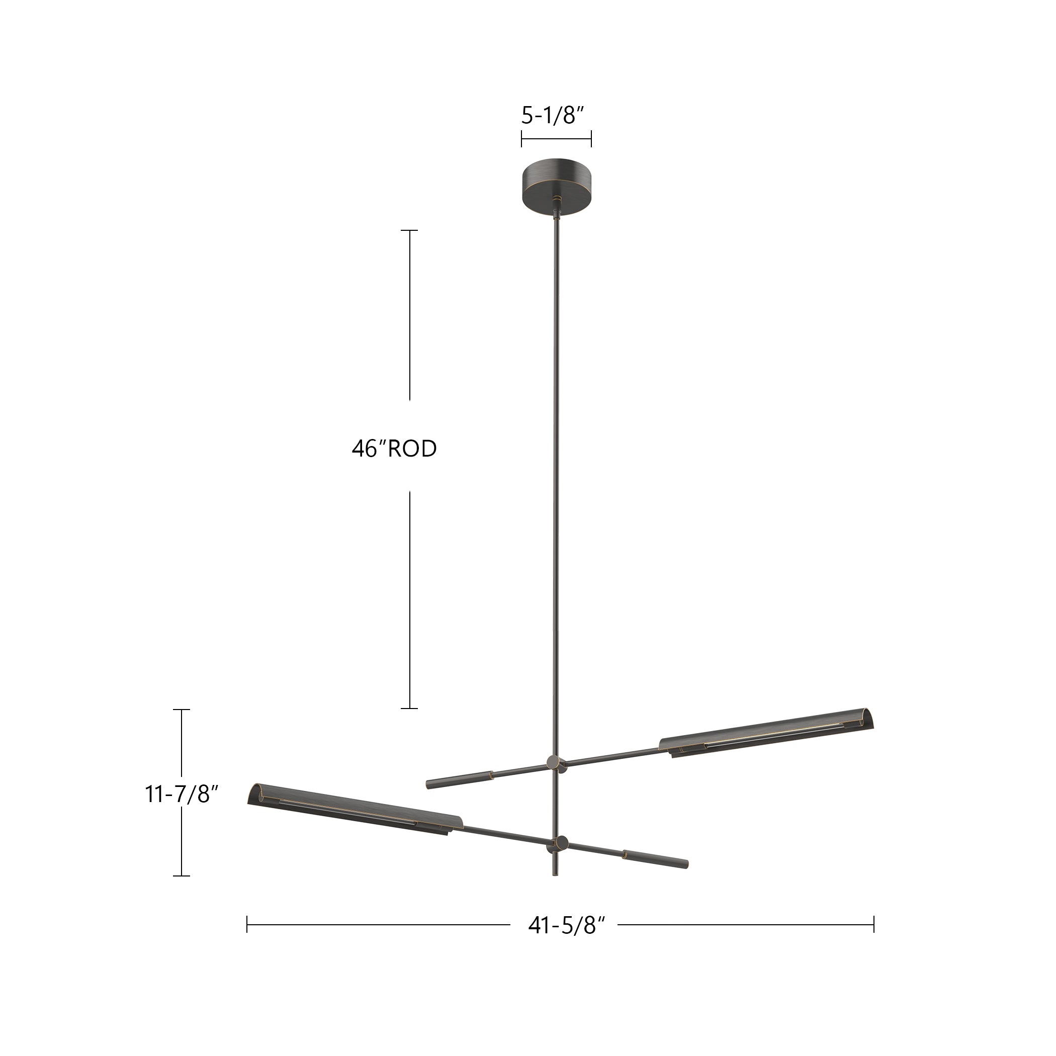 Astrid 2 Head Metal Shade/Urban Bronze LED Multi Pendant