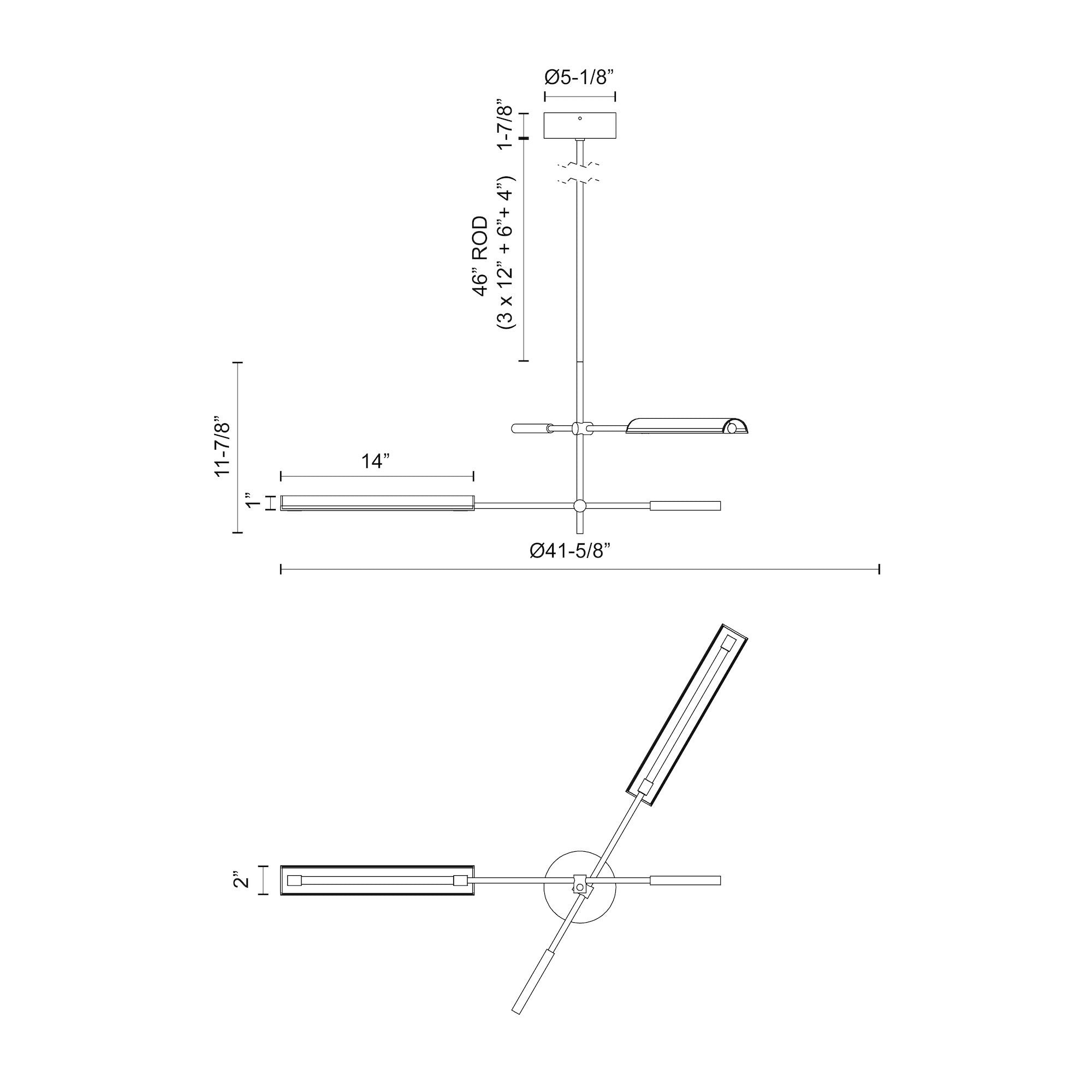 Astrid 2 Head Metal Shade/Vintage Brass LED Multi Pendant