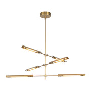 Astrid 6 Head Metal Shade/Vintage Brass LED Multi Pendant