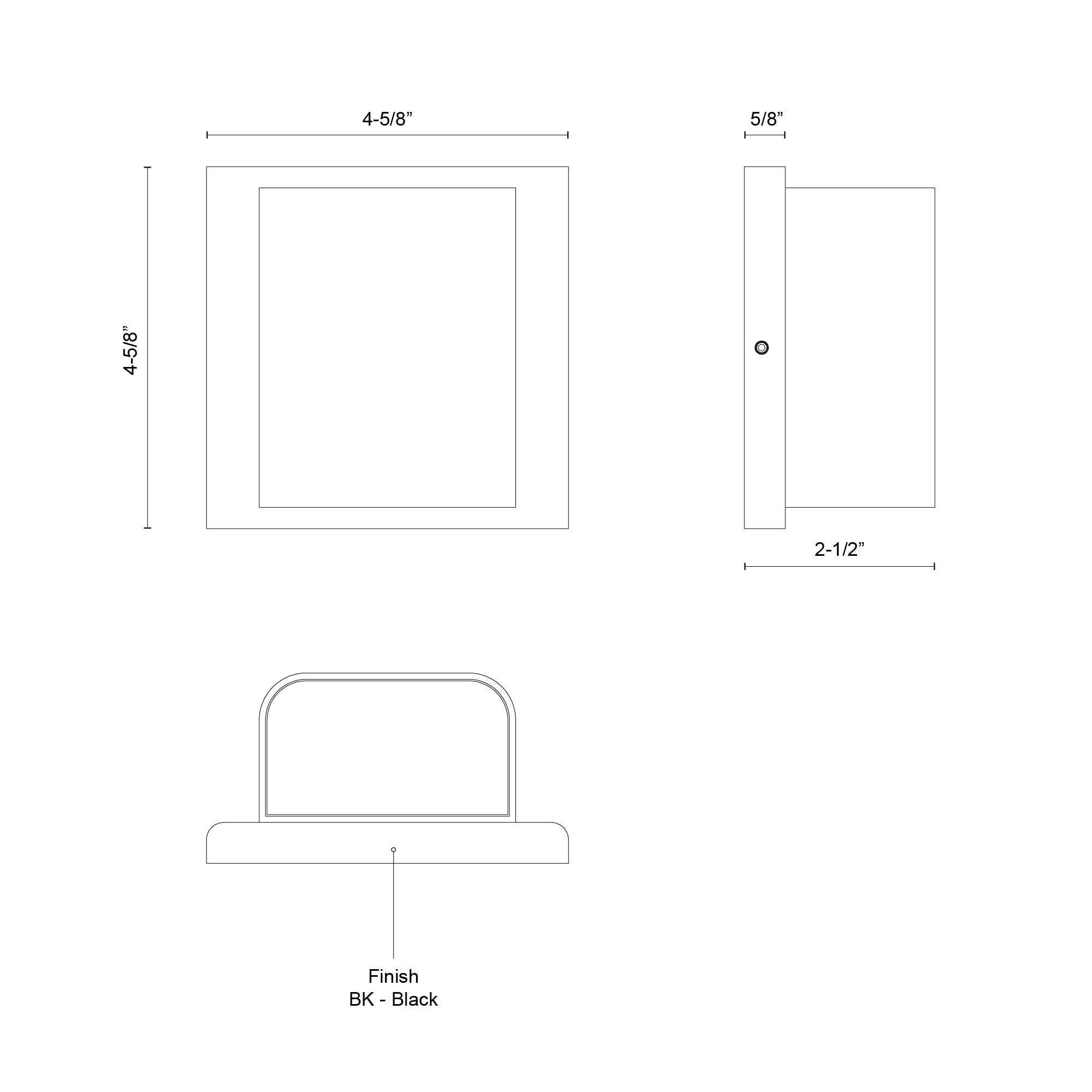 Tolan 4-in Black LED All terior Wall
