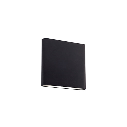 Slate 6-in Black LED All terior Wall