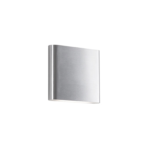 Slate 6-in Brushed Nickel LED All terior Wall