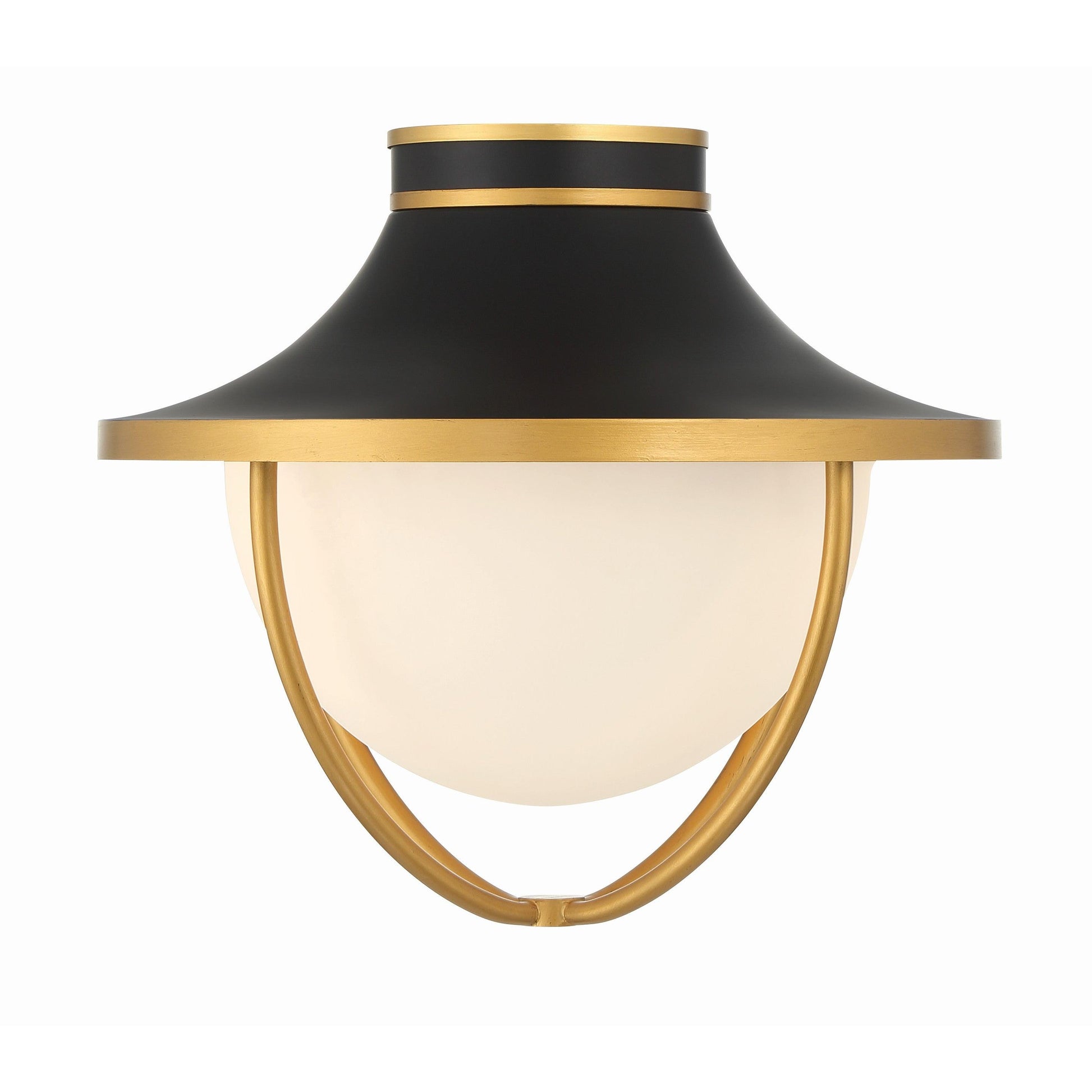 Crystorama Atlas ATL-700-MK-TG – 13.5 Inch – 2 Light – Outdoor – Matte Black + Textured Gold – Wet Rated