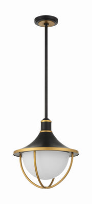 Crystorama Atlas ATL-705-MK-TG – 16.5 Inch – 3 Light – Outdoor – Matte Black + Textured Gold – Wet Rated