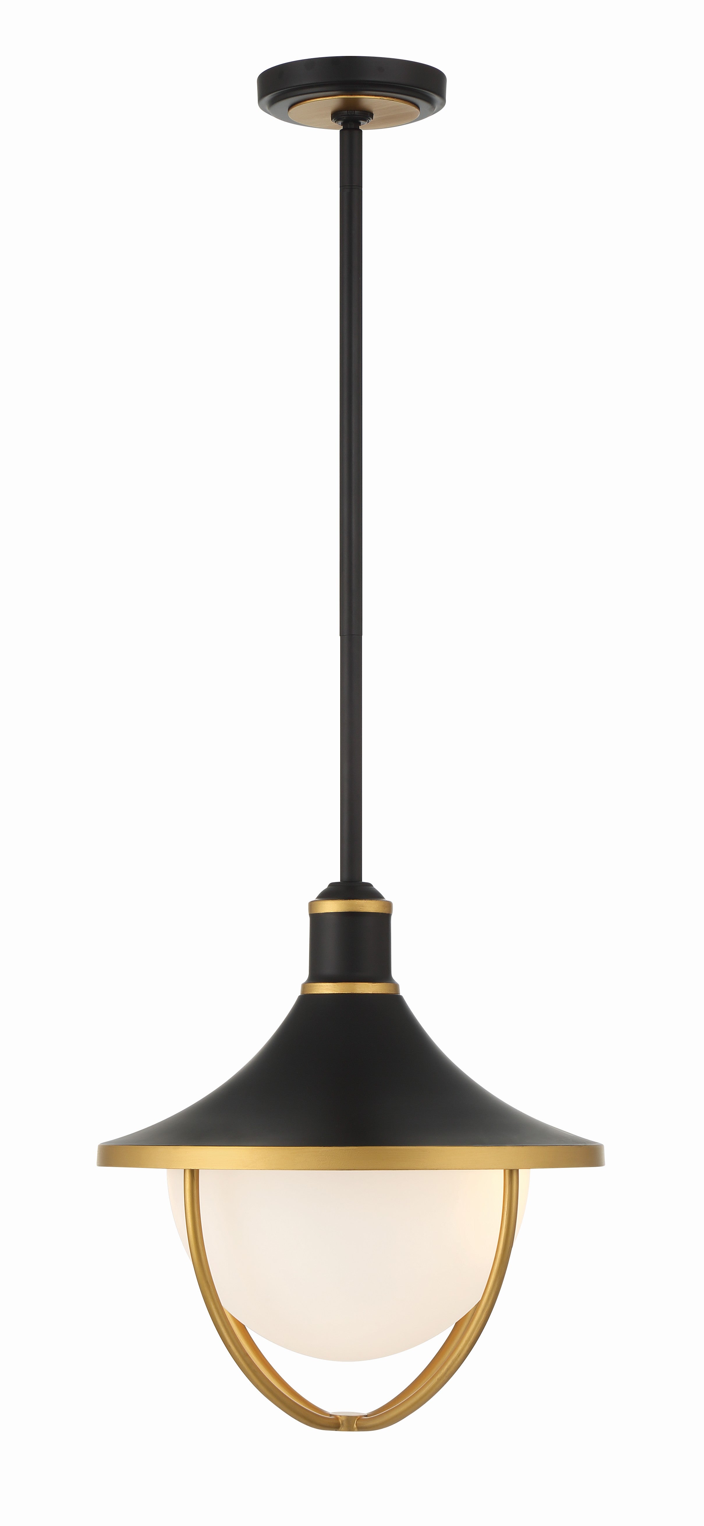 Crystorama Atlas ATL-705-MK-TG – 16.5 Inch – 3 Light – Outdoor – Matte Black + Textured Gold – Wet Rated