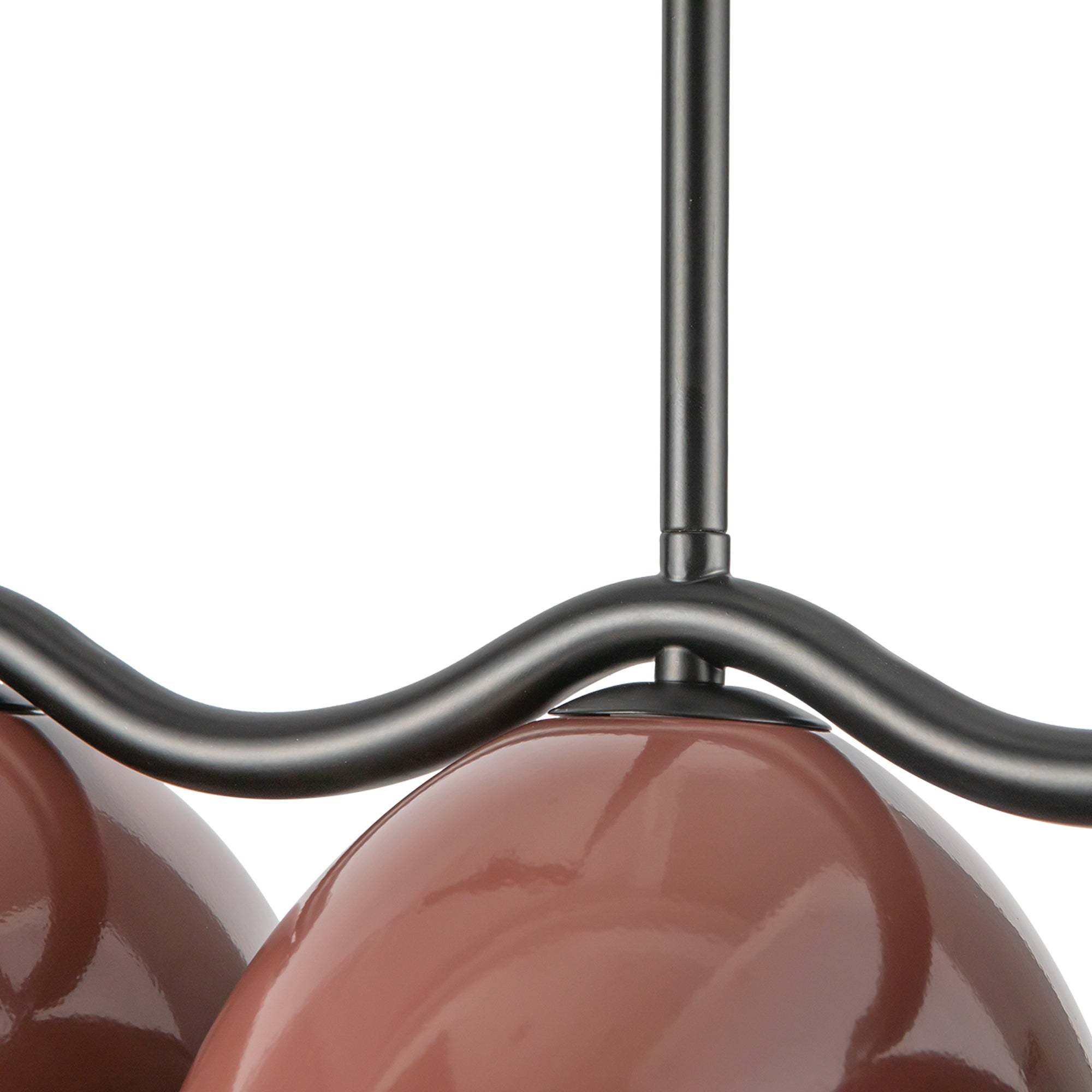 Atlas 42-in Black/Burgundy Socket Linear Pendant