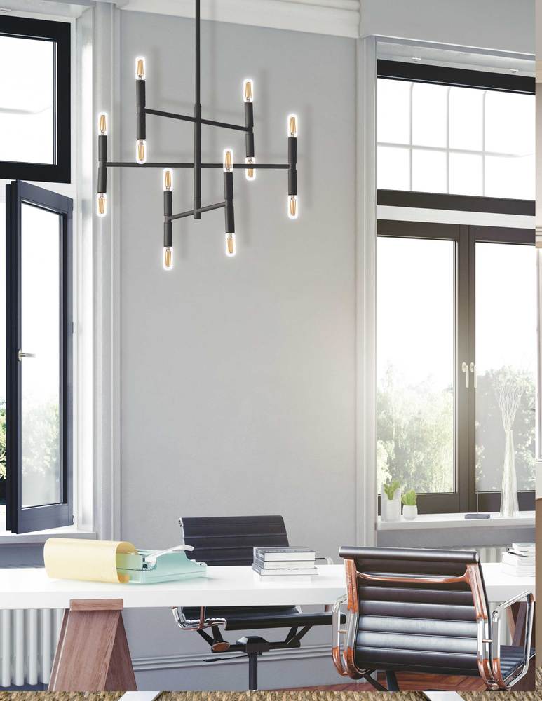 Dainolite AVA AVA-2012C-MB Chandelier Modern - Matte Black