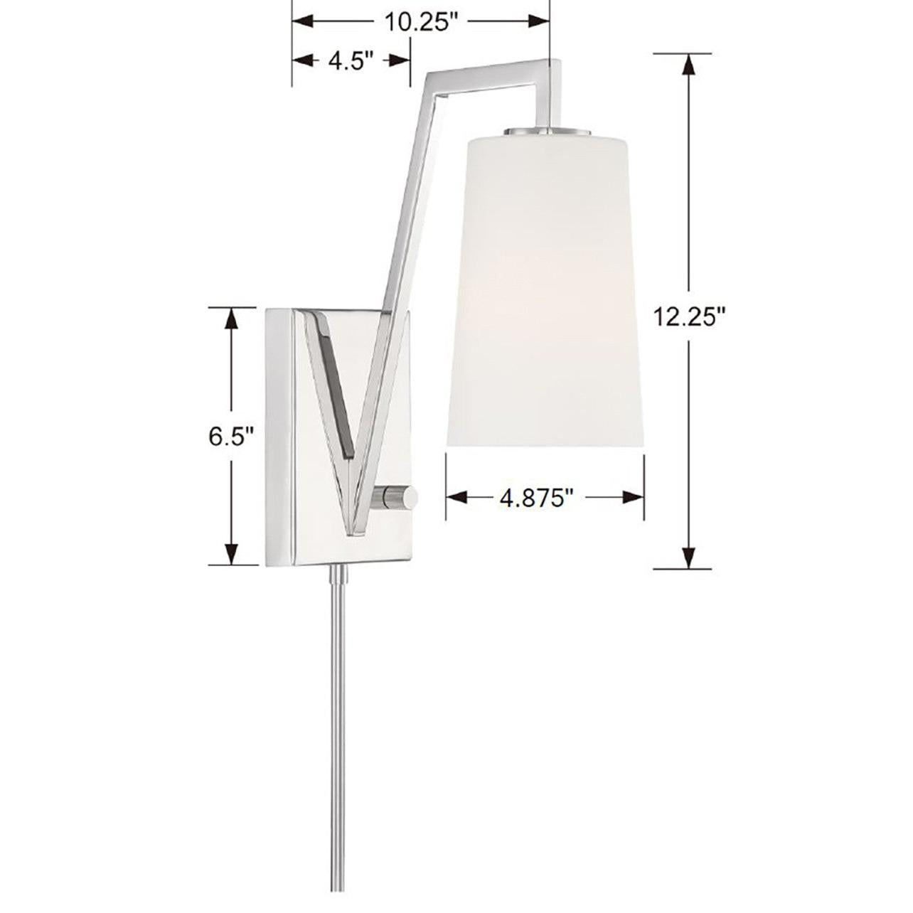 Crystorama Avon AVO-B4201-PN – 5 Inch – 1 Light – Sconce – Polished Nickel – Dry Rated