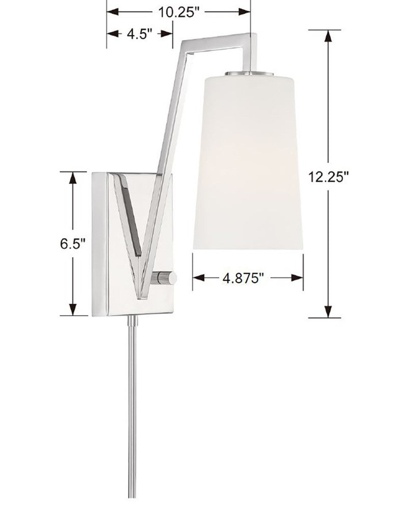 Crystorama AVON AVO-B4201-PN Sconce Contemporary - Polished Nickel