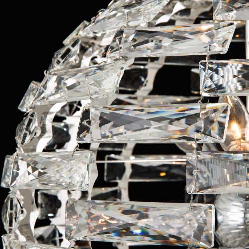 Alta 3 ORB Luxury Crystal Ball Pendant (18+18+18) – Polished Chrome