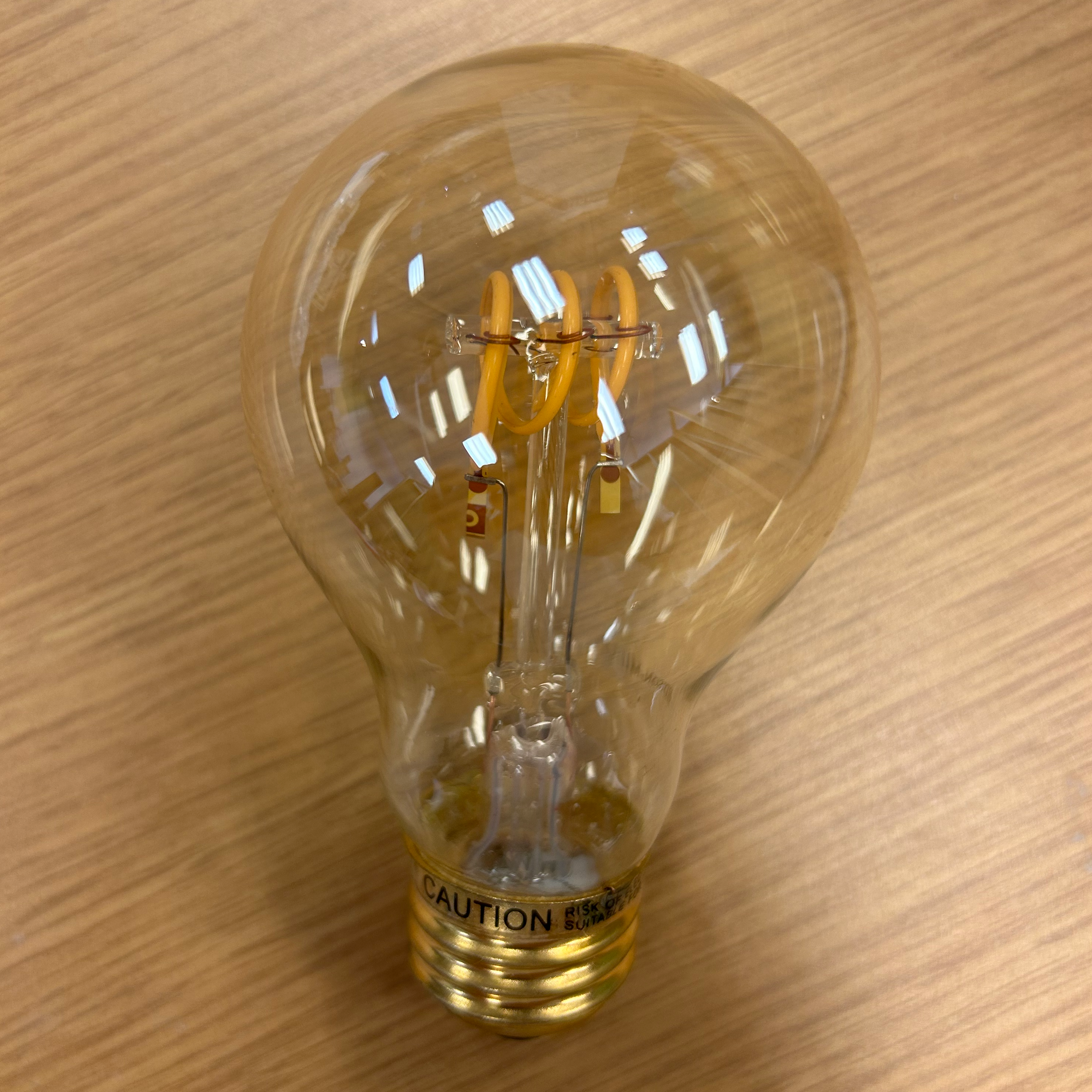 Vintage LED Edison Light Bulb 2W 2200K Warm White E26 base, Dimmable - Amber Glass