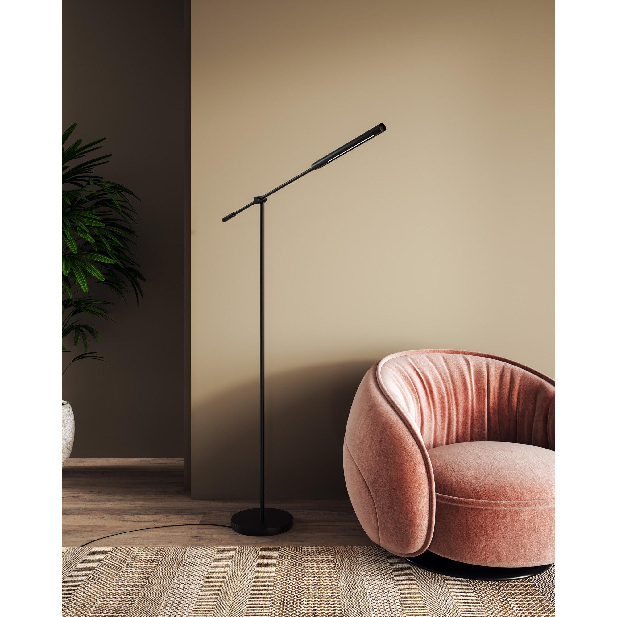 Astrid 55-in Metal Shade/Urban Bronze LED Floor Lamp