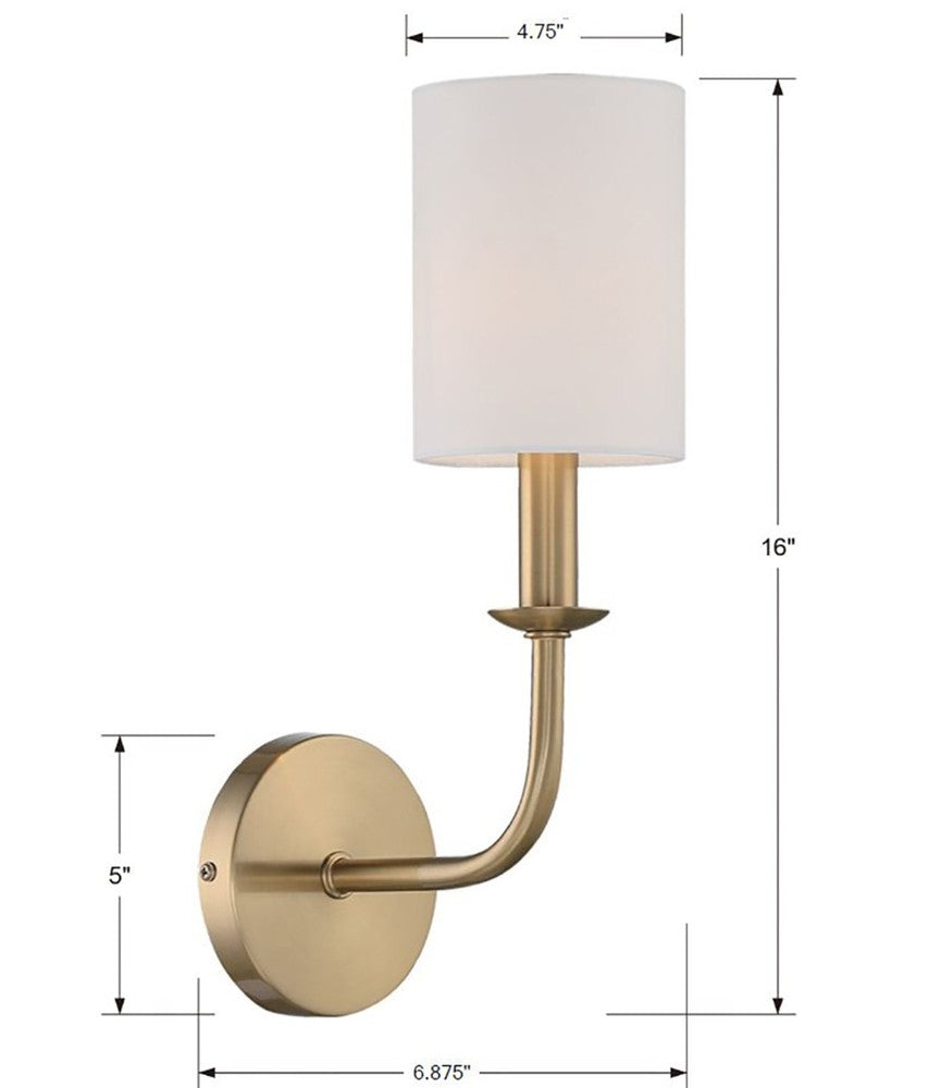 Crystorama BAILEY BAI-A2101-AG Sconce Modern - Aged Brass