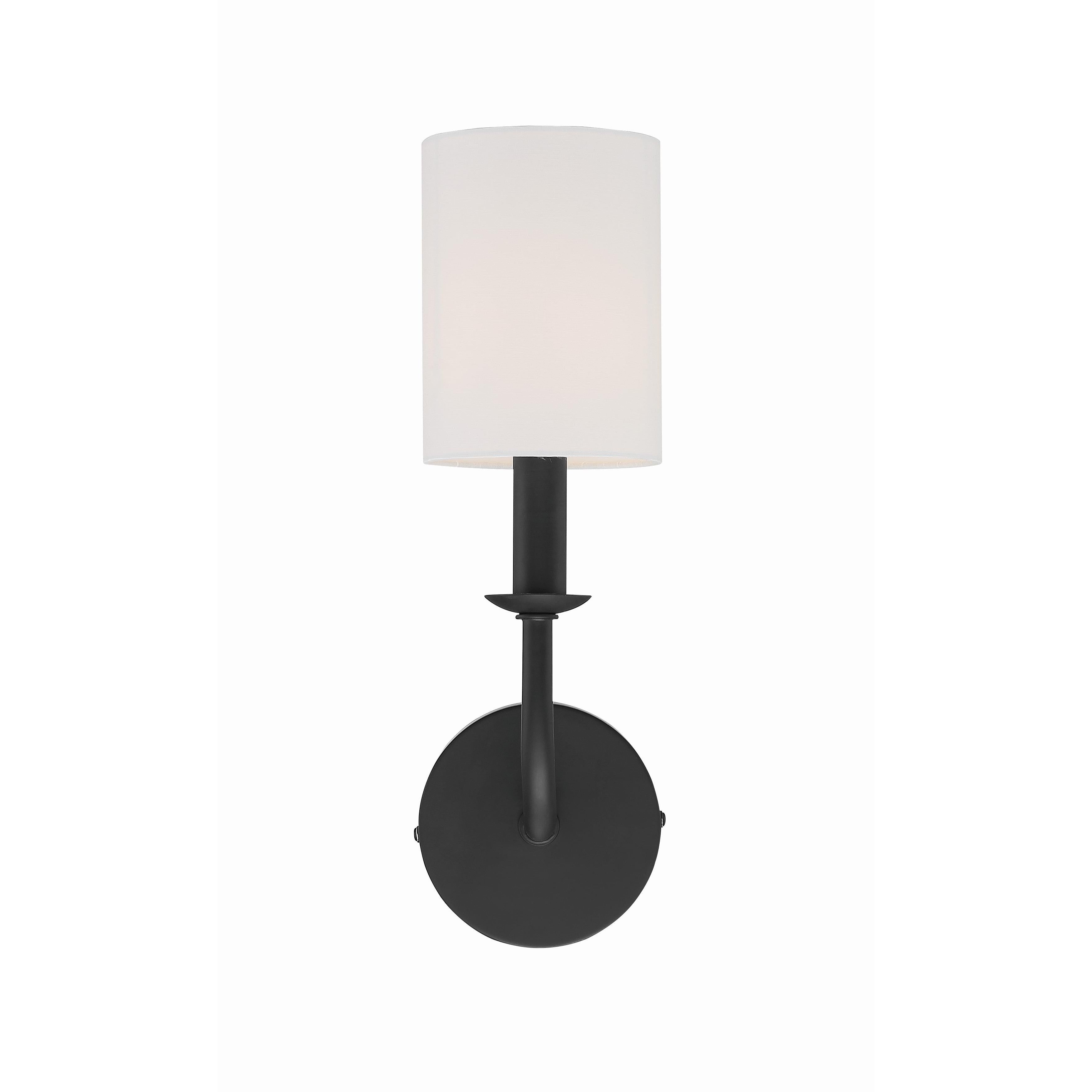 Crystorama Bailey BAI-A2101-MK – 4.75 Inch – 1 Light – Sconce – Matte Black – Dry Rated
