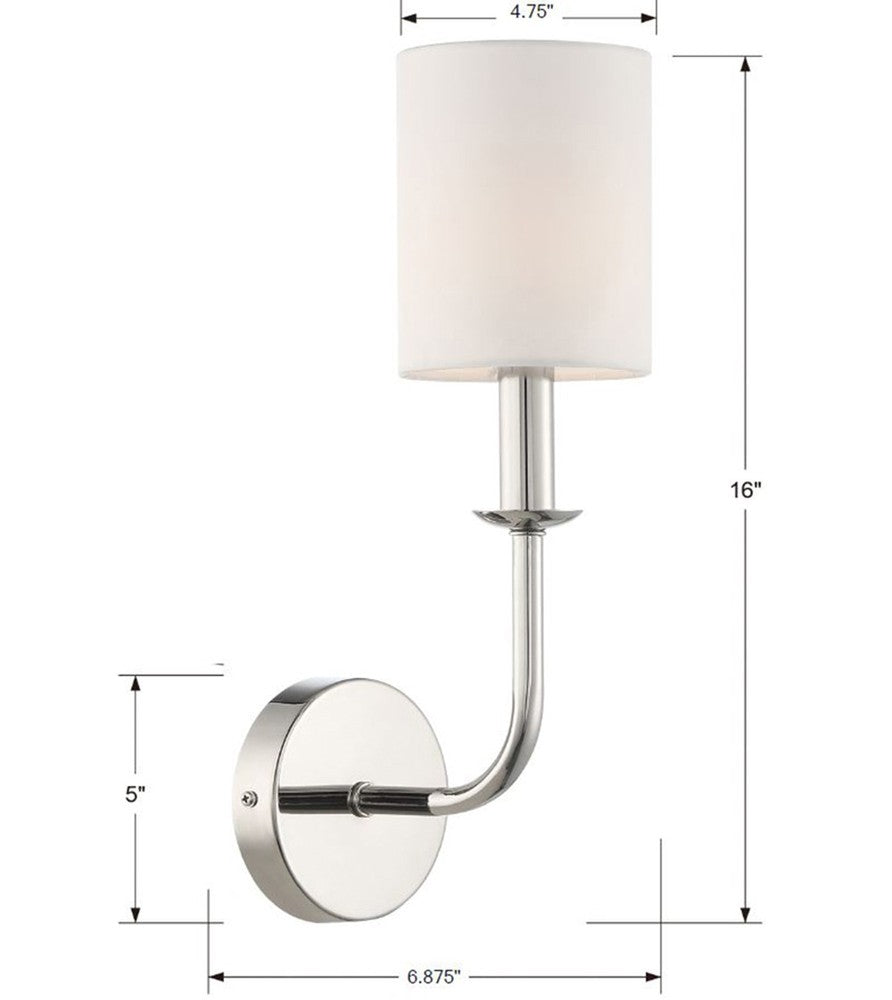 Crystorama BAILEY BAI-A2101-PN Sconce Modern - Polished Nickel