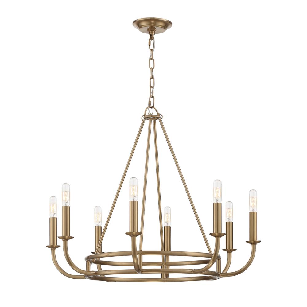 Crystorama BAILEY BAI-A2108-AG Chandelier Modern - Aged Brass