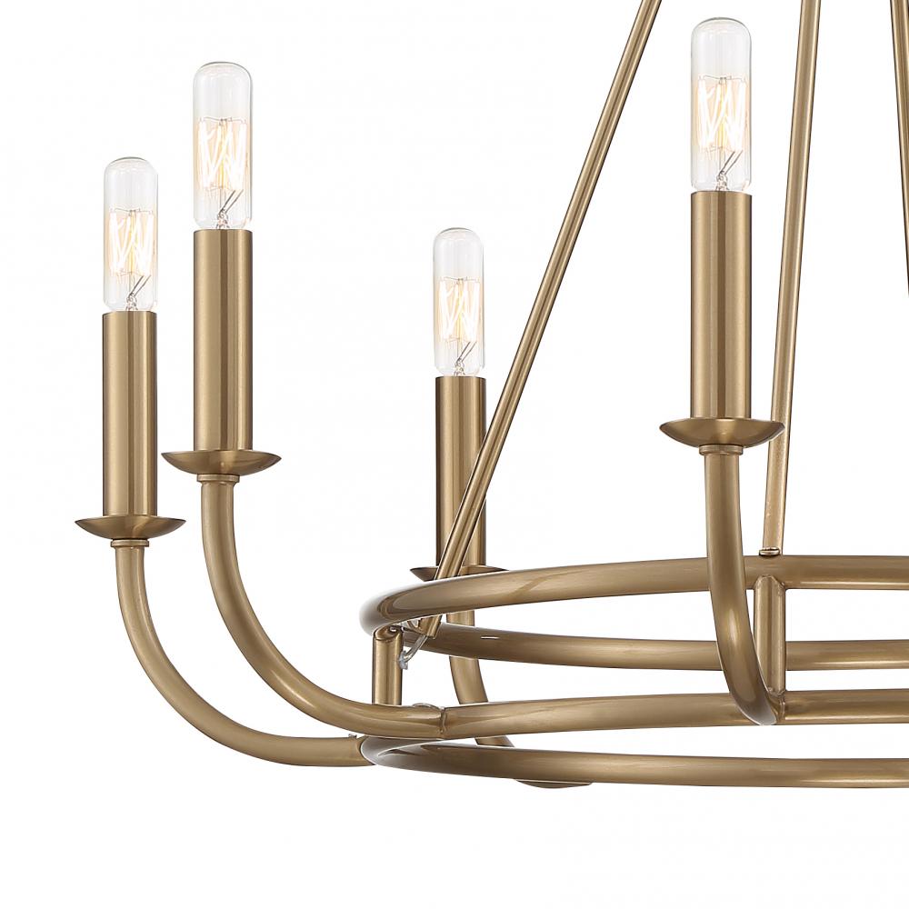 Crystorama BAILEY BAI-A2108-AG Chandelier Modern - Aged Brass