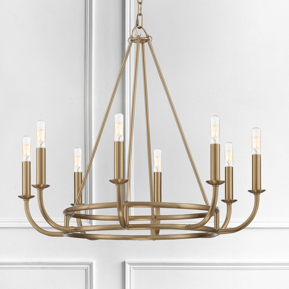 Crystorama BAILEY BAI-A2108-AG Chandelier Modern - Aged Brass