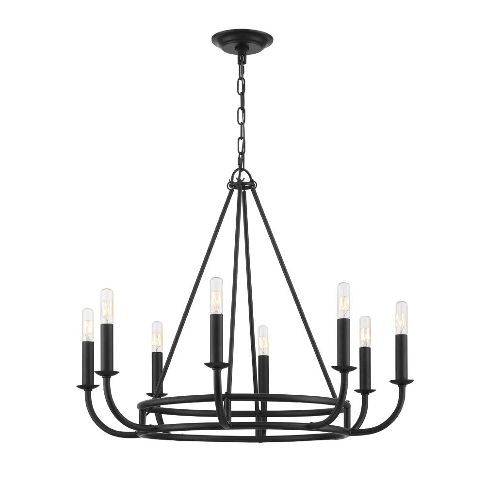 Crystorama BAILEY BAI-A2108-MK Chandelier Modern - Matte Black