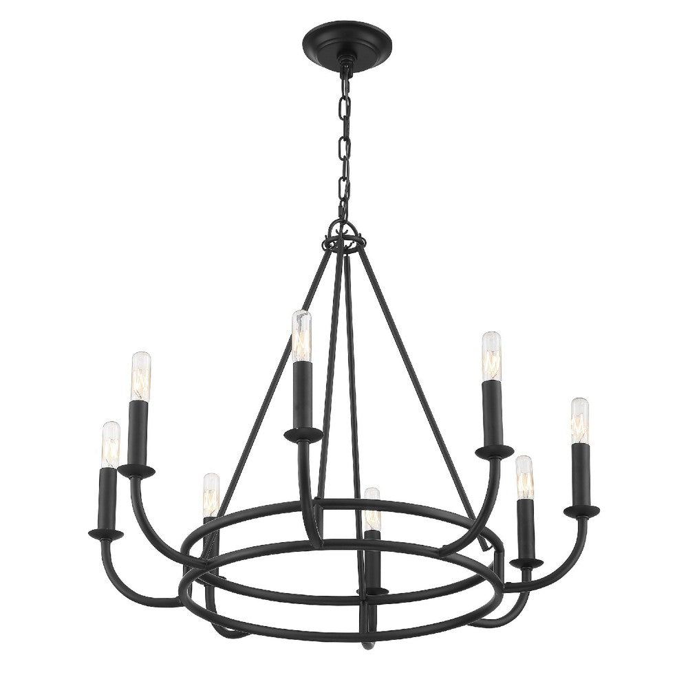 Crystorama BAILEY BAI-A2108-MK Chandelier Modern - Matte Black