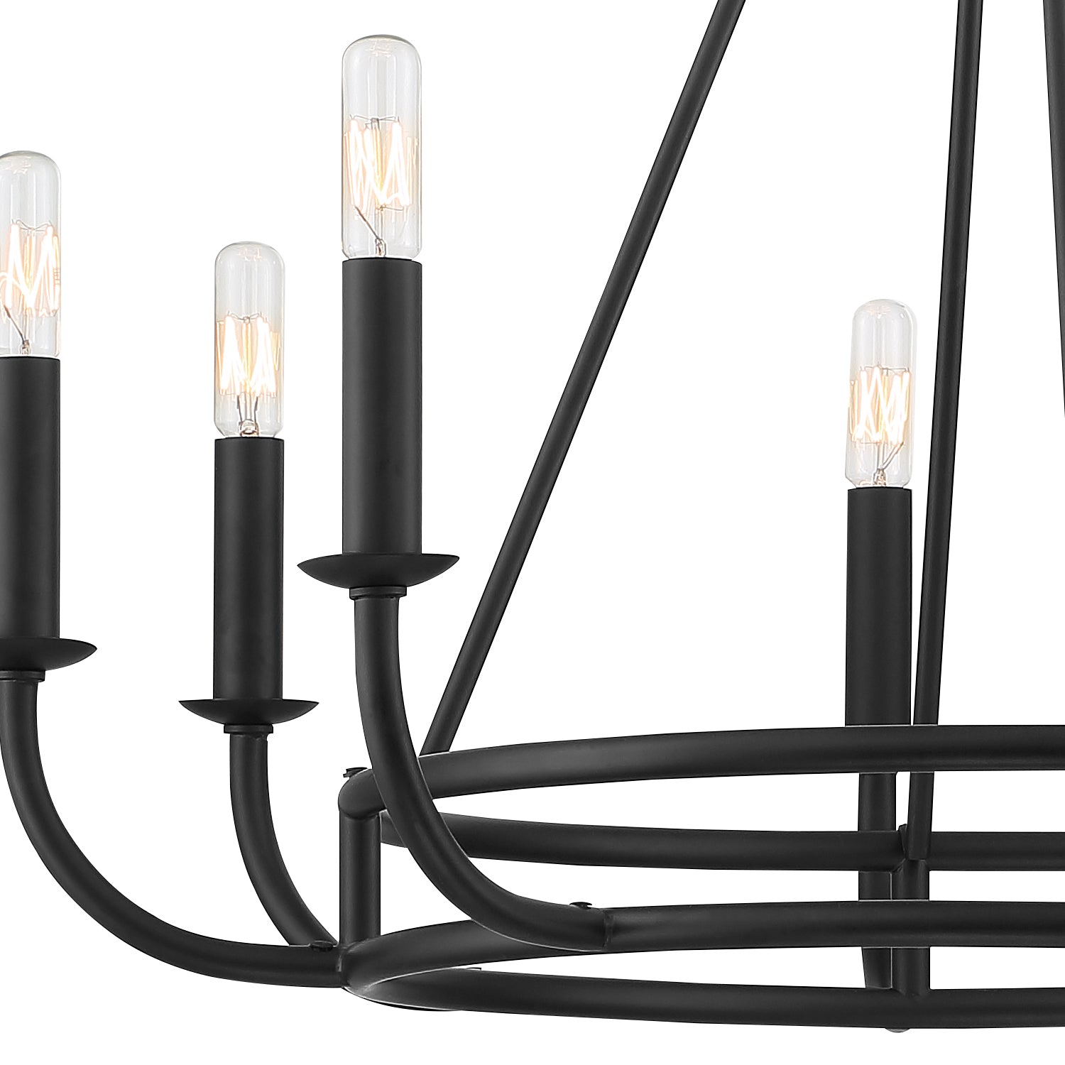 Crystorama Bailey BAI-A2108-MK – 28 Inch – 8 Light – Chandelier – Matte Black – Dry Rated